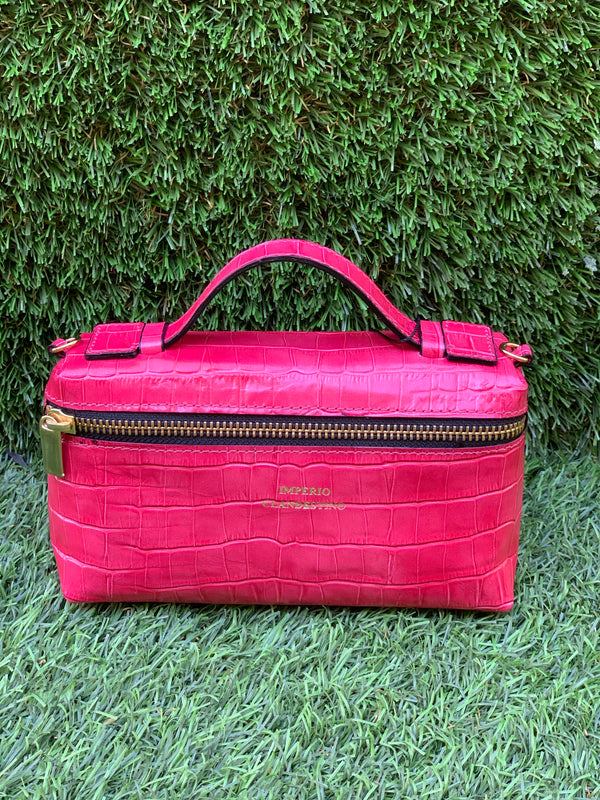 Bolso Daniela Small Piel Coco Fucsia