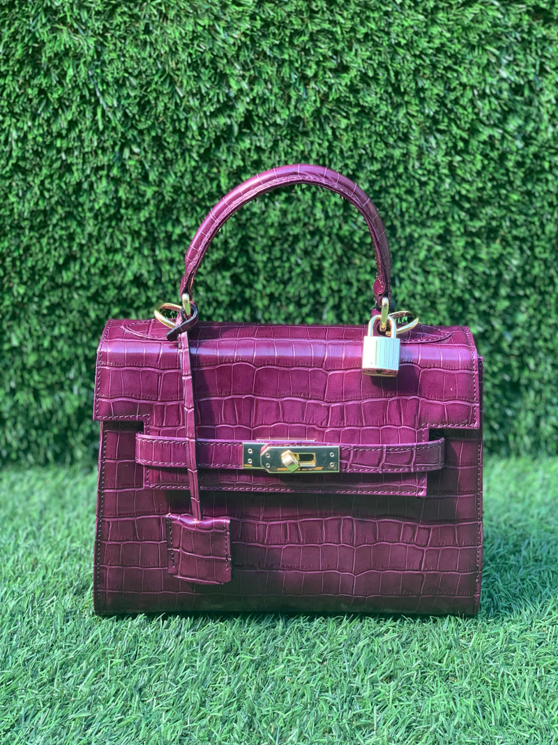 Bolso  Luna Medium   Piel Coco Purple