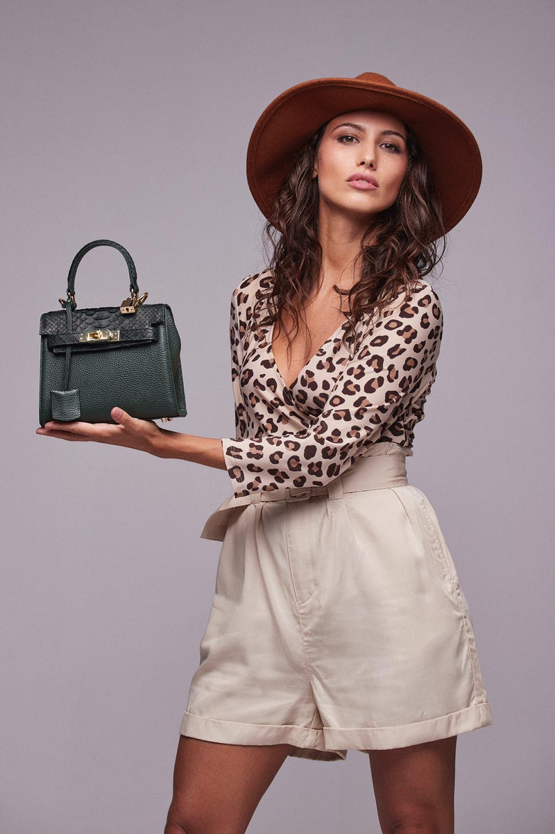 Bolso verde 2025 piel