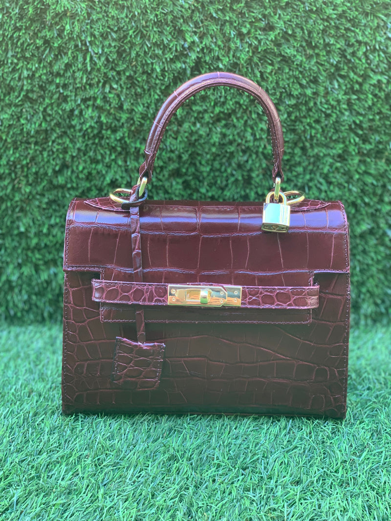 Bolso  Luna Medium  Piel Coco Maroon