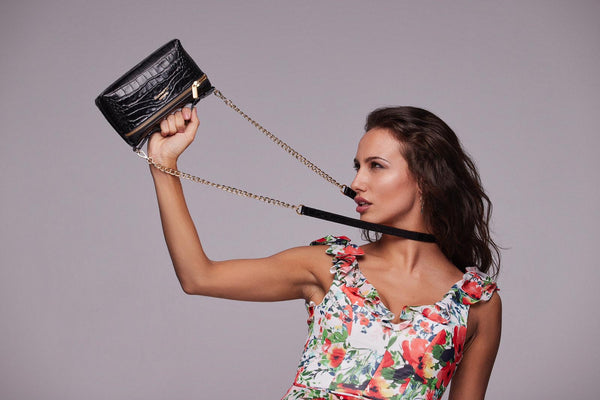 Bolso Daniela Small Piel Coco Negro