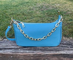 Bolso Marni Cadena Piel Turquesa