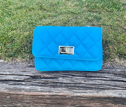 Bolso Michelle Mini Piel Turquesa