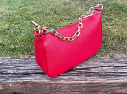 Bolso Marni Cadena Piel Rojo