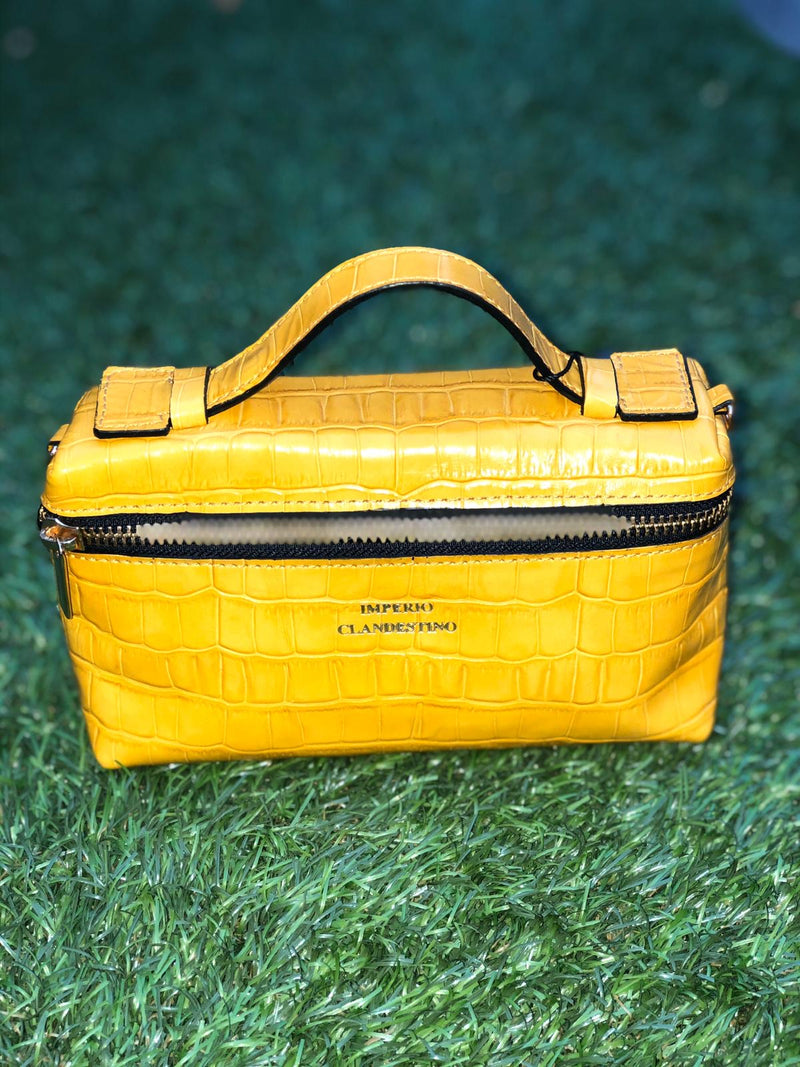 Bolso Daniela Small Piel Coco Amarillo