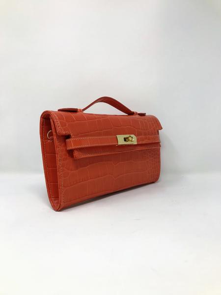 Bolso Star Piel Coco Naranja